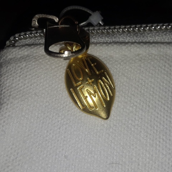 Love + Lemon Canvas Pouch NWOT - Picture 2 of 2